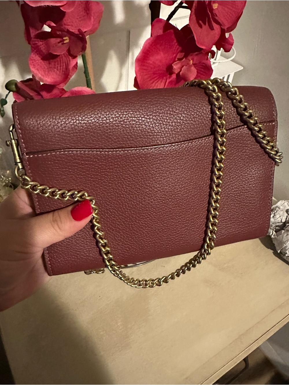 Coach 4792 Tabby Chain Clutch wine - Picture 4 of 4